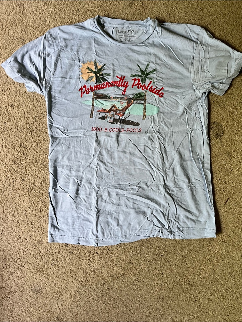 Permanently Poolside Graphic Tee - Light Blue